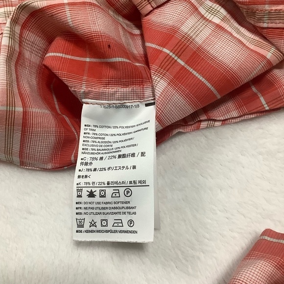 Arc’Teryx Melodie Red Plaid Button Down Shirt with Adjustable Sleeves Size XL - Picture 14 of 16
